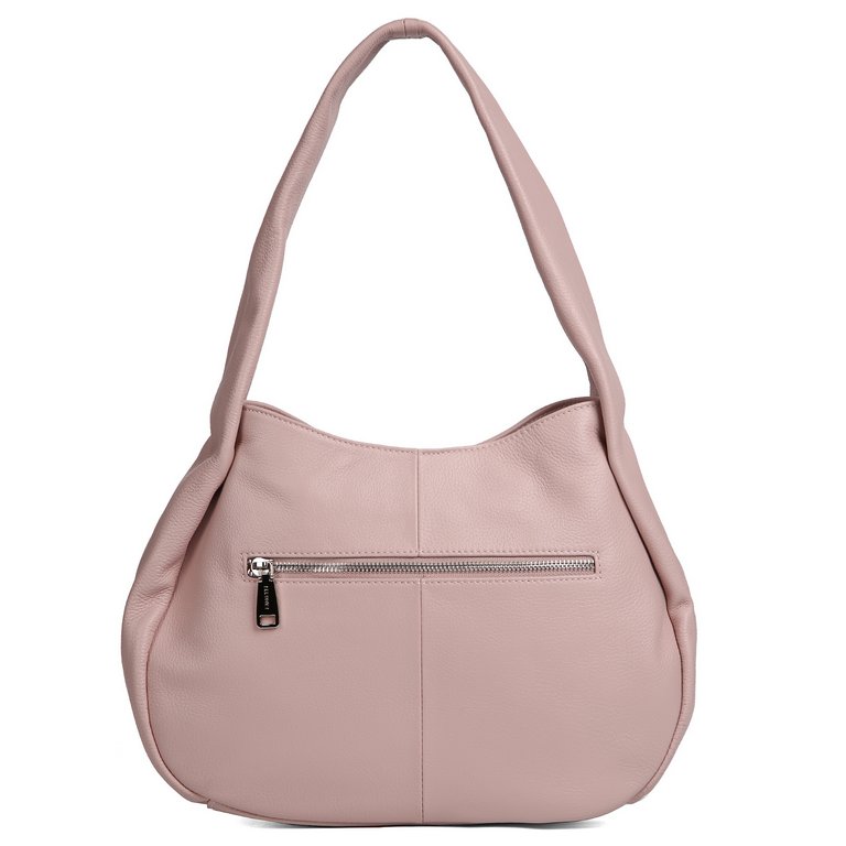 Сумка женская FABRETTI 34х24х14 см, нат. кожа, розовый