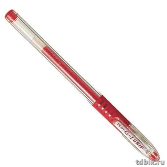 Ручка гелевая Pilot резин. упор 0,5мм красная (стерж.129мм, линия 0,25мм)