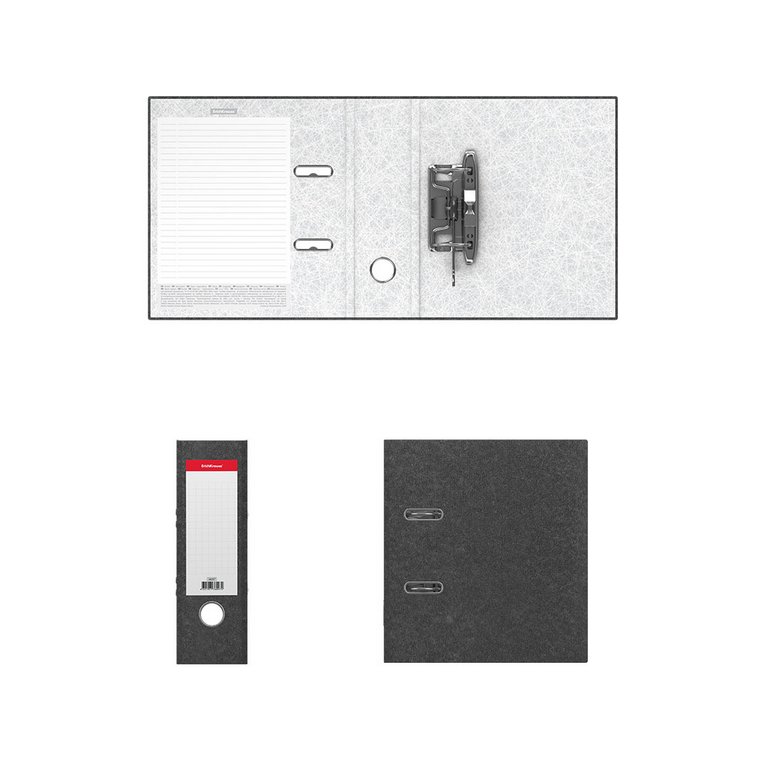 Папка-регистратор А5 70мм ErichKrause BASIK вертикальная, "под мрамор"