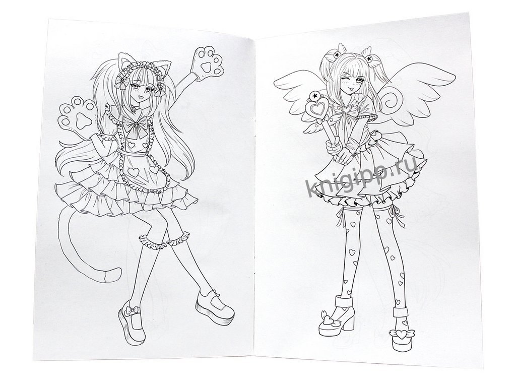 Раскраска А4 "Волшебное анимэ" ПРОФ-пресс