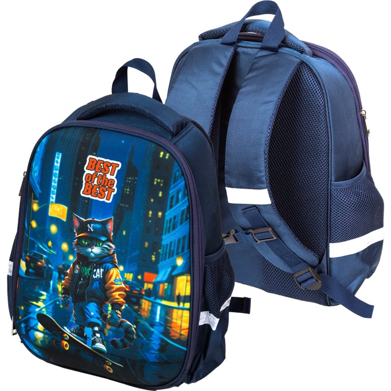 Рюкзак каркасный для мальчика Attomex "Best Of The Best" 28*37*18 см., синий