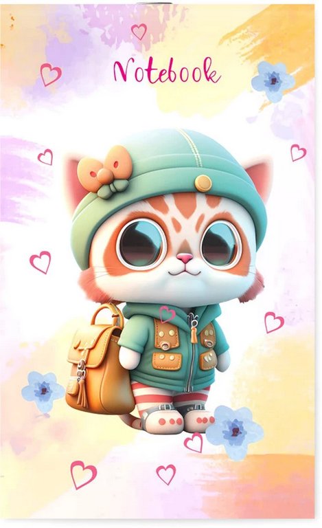 Блокнот А6  30л., 105*148 мм, на скрепке Lamark "Мой милый котик"