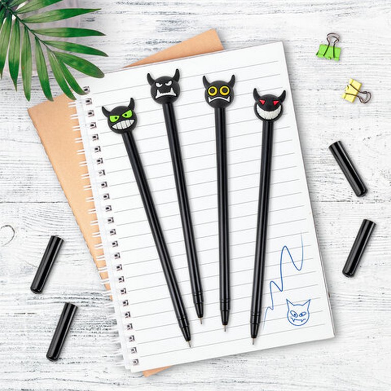 Ручка шариковая сувенирная "Чертёнок" 0,7мм, синяя (ассорти) ЮНЛАНДИЯ