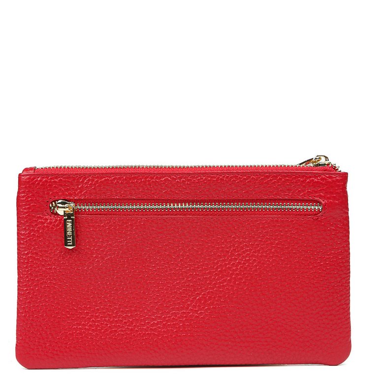 Портмоне FABRETTI женское, нат. кожа, 19*12*2,5 см, красный