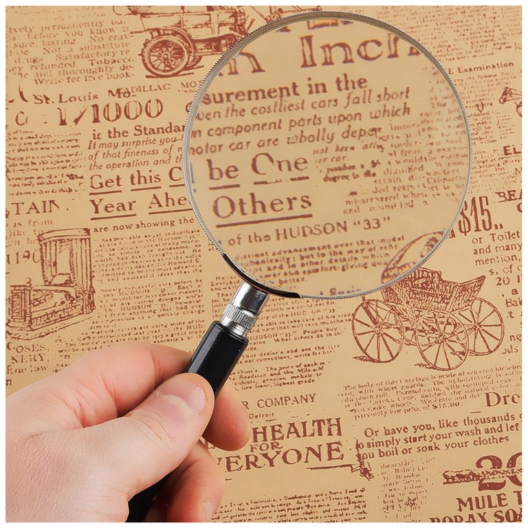 Лупа 90 мм, на ручке 3-кратн. увеличение, метал. оправа OfficeSpace