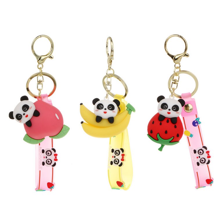 Брелок "Мишки и фрукты" 4-6х3-5 см см (пластик) ассорти