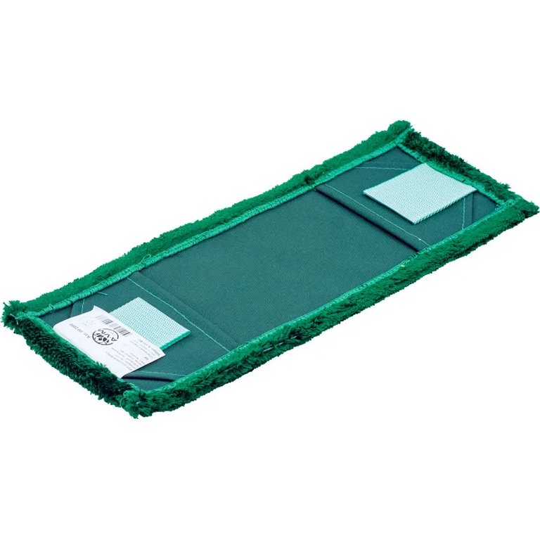 Моп для швабры (микрофибра) 40*13 см, уши/карманы цв. зелёный