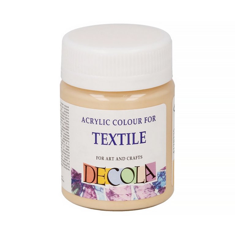 Краска акриловая по ткани 50мл Телесная Декола