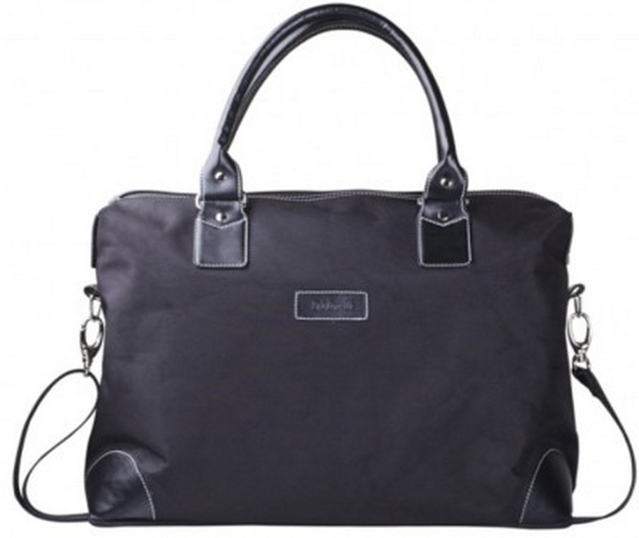 Сумка дорожная "D.Morelli" 41x18x30см текстиль/кож зам, черная