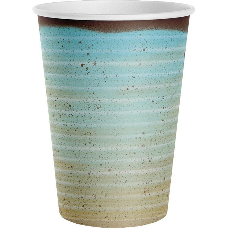 Стакан картонный 0,25 л. 6шт/уп "Голубая керамика"