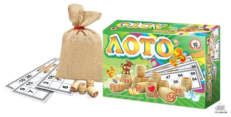 Игра настольная Лото деревянное Русский стиль
