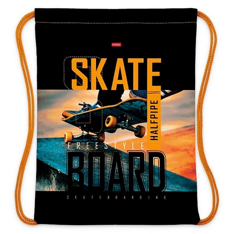 Сумка для обуви для мальчика 42*33 см Hatber "СкейтБорд"