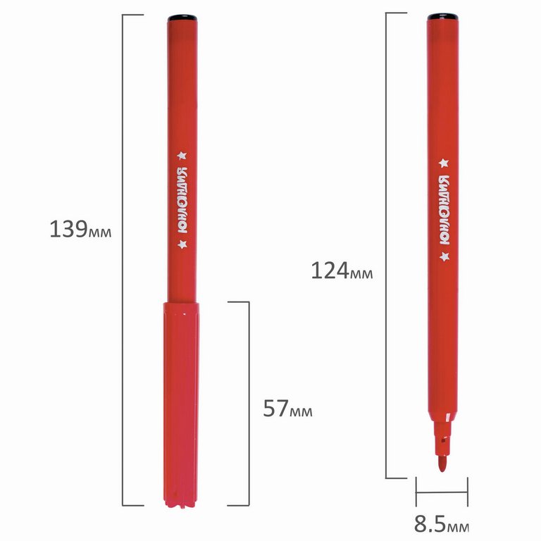 Набор фломастеров  6 цв. Юнландия "Уроки рисования"
