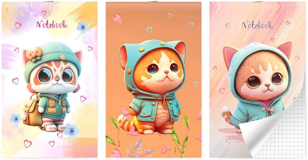 Блокнот А6  30л., 105*148 мм, на скрепке Lamark "Мой милый котик"