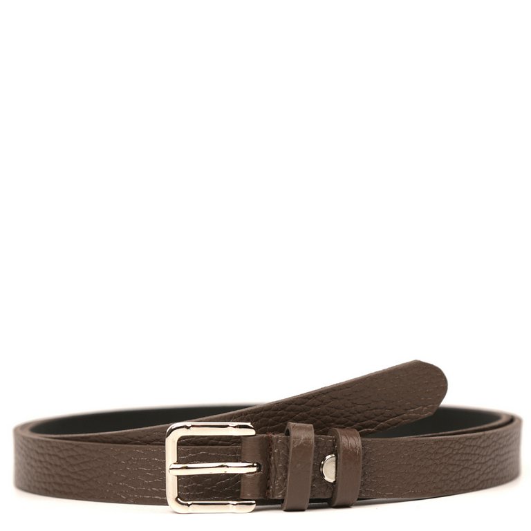 Ремень FABRETTI женский, натуральная кожа, размер 120,  тем.коричневый