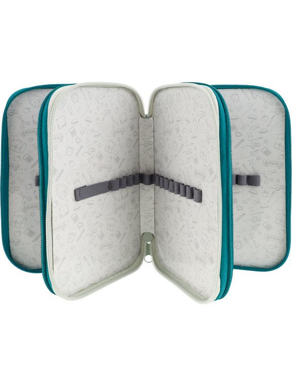 Пенал 3 отд. для девочки Prof-Press "Леопард мечтатель" 190*115 (ткань)