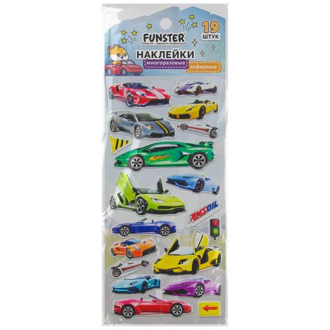 Наклейки  9,5*19 см FUNSTER "Для мальчиков" зефирные