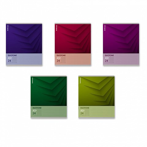 Тетрадь 24 лист кл. А5+ "Duotone Next" ассорти