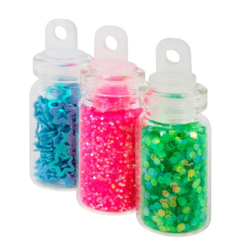 Блестки для декора в стеклянных баночках, набор 24*2гр. ОСТРОВ СОКРОВИЩ