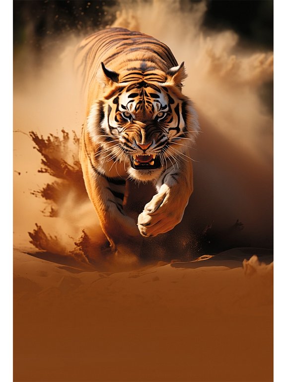 Тетрадь 120 лист кл. А4 на кольцах "ТИГР В ПУСТЫНЕ" тв. обл. Проф-Пресс