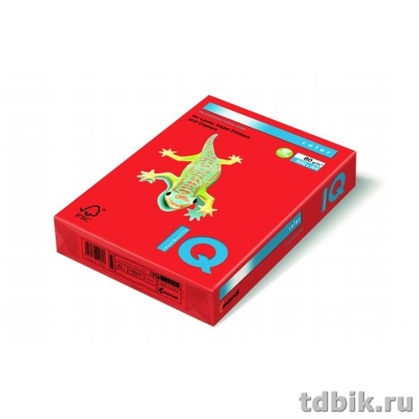 Бумага IQ intensive 80 А4 44, 500 лист/уп, кораллово-красный