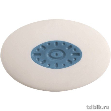 Ластик deVENTE "Core" 43*31*9 мм, овальный с центровкой, белый