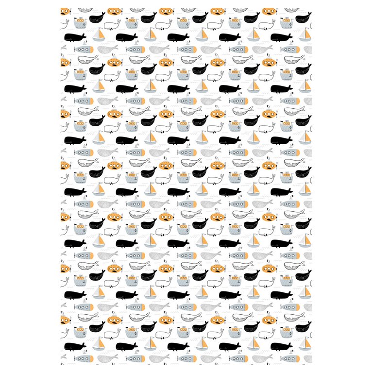 Бумага упаковочная 70*100см  в рулоне (ассорти) "Сhildish" MESHU