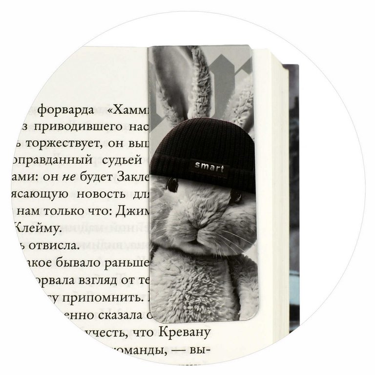 Закладка магнитная 2 шт/уп " ЗВЕРИ В ШАПОЧКАХ"
