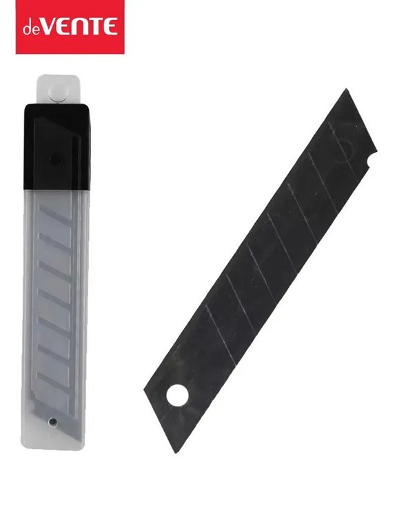 Лезвия запас. для ножей (б) 1,8 см 10 шт/уп deVENTE "Total black"