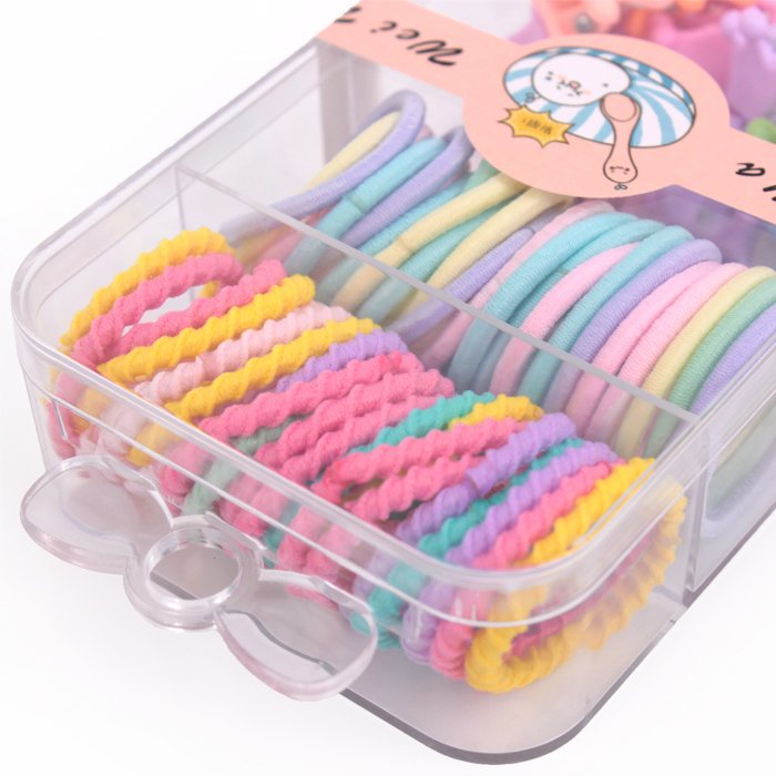 Набор для волос (60 резинок и 20 крабиков) цв. ассорти