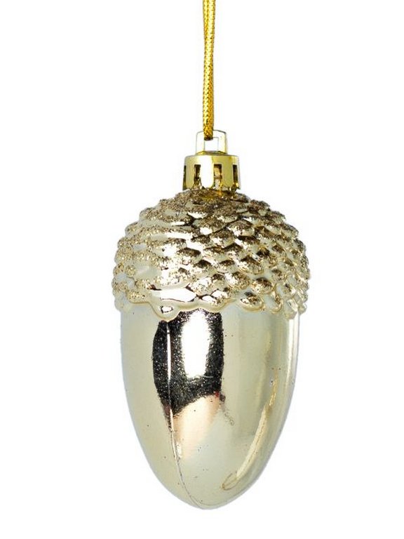 Набор украшений из пластика "Три Орешка" 3 шт/уп золото/красный