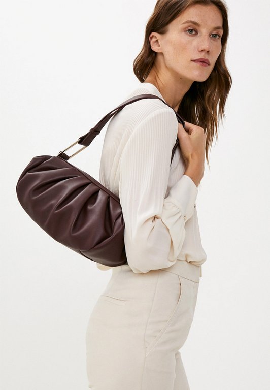 Сумка женская FABRETTI 27х14х7 см, нат. кожа, бордовый