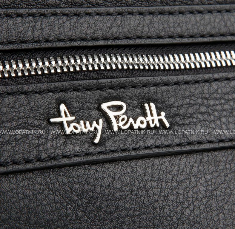 Рюкзак молодежный Tony Perotti 25*33*13 см, нат. кожа, черный