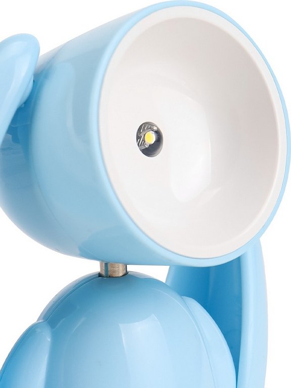 Светильник "Механический зайка" 8,5*7,5 см, пластик, голубой  (батарейки в комплекте)