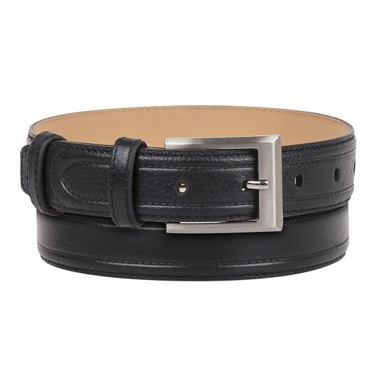 Ремень Alliance нат. кожа,  ширина 35мм, черный