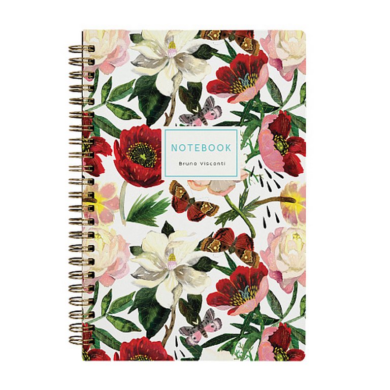 Набор подарочный BrunoVisconti "ПИОНЫ" (ТЕТРАДЬ НА ГРЕБНЕ В КЛ.+ РУЧКА)