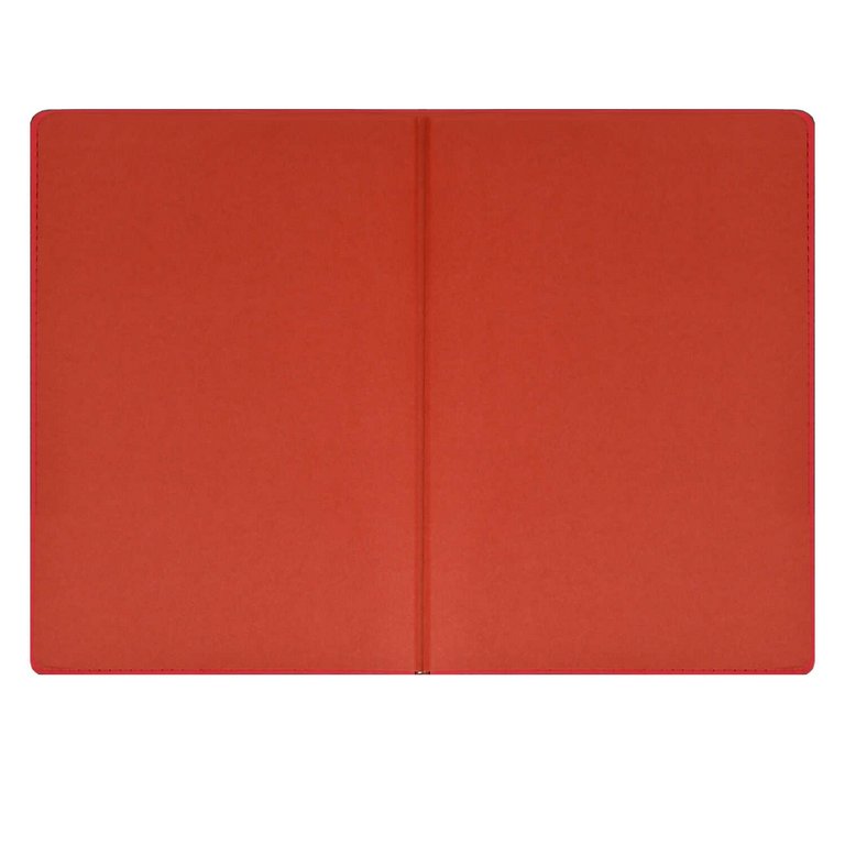 Еженедельник дат. 2026 г  А5+  Escalada "Нубук" иск. кожа, мягк.обл., тисн. фольгой, коралловый