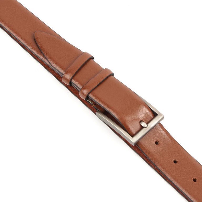 Ремень FABRETTI мужской, натуральная кожа, размер 125, рыжий