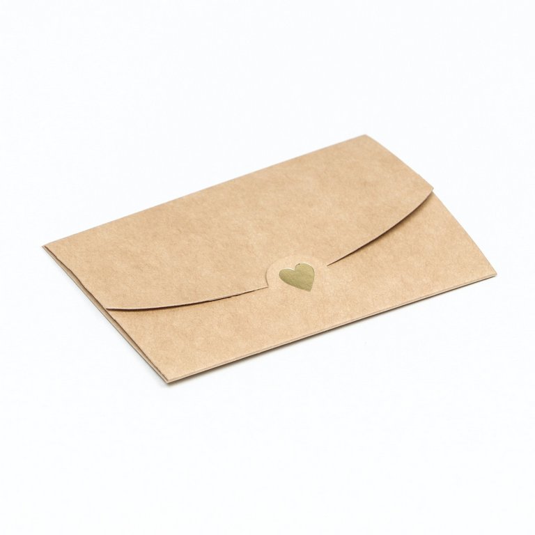 Конверт (для подарочного сертификата) без надписи, с тиснением, крафт 105*70 мм