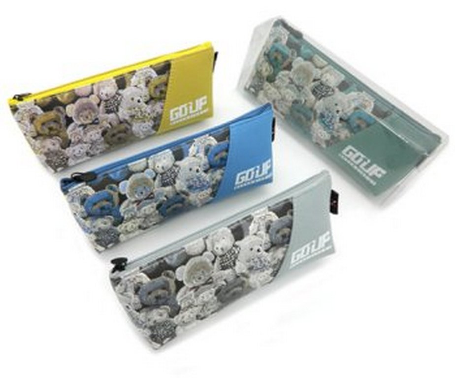 Пенал  для девочки "Медвежата" 21х9х4 см (ассорти)