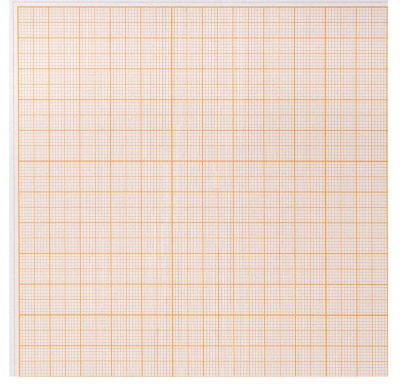 Миллиметровая бумага 420 мм*295 мм, А3, 10л., оранжевая