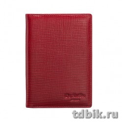 Обложка для паспорта Dr.Koffer нат. кожа, красная
