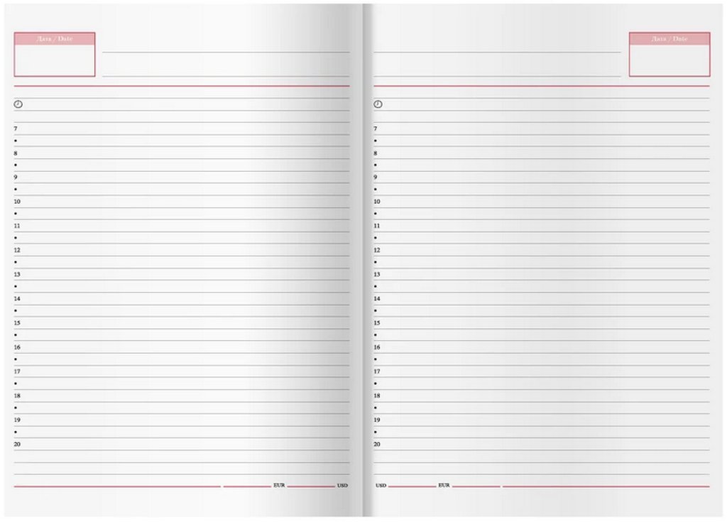 Ежедневник без дат 148*210 мм Lamark "Birmingham", красный