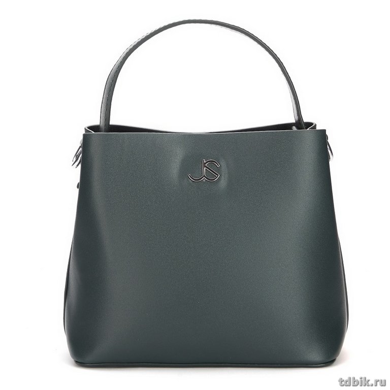 Сумка женская Jane's Story 26х23х14см, нат.кожа, зеленая