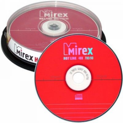 Диск CD-R cake box  10 шт/уп 52х Mirex 700Mb