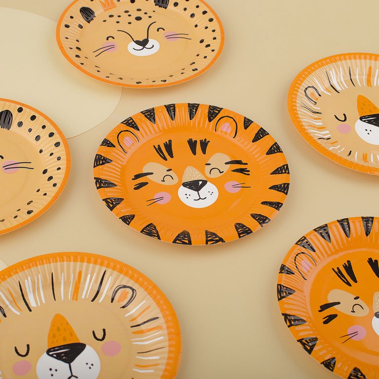 Тарелка картон d180  6 шт/уп "Wild cats" MESHU