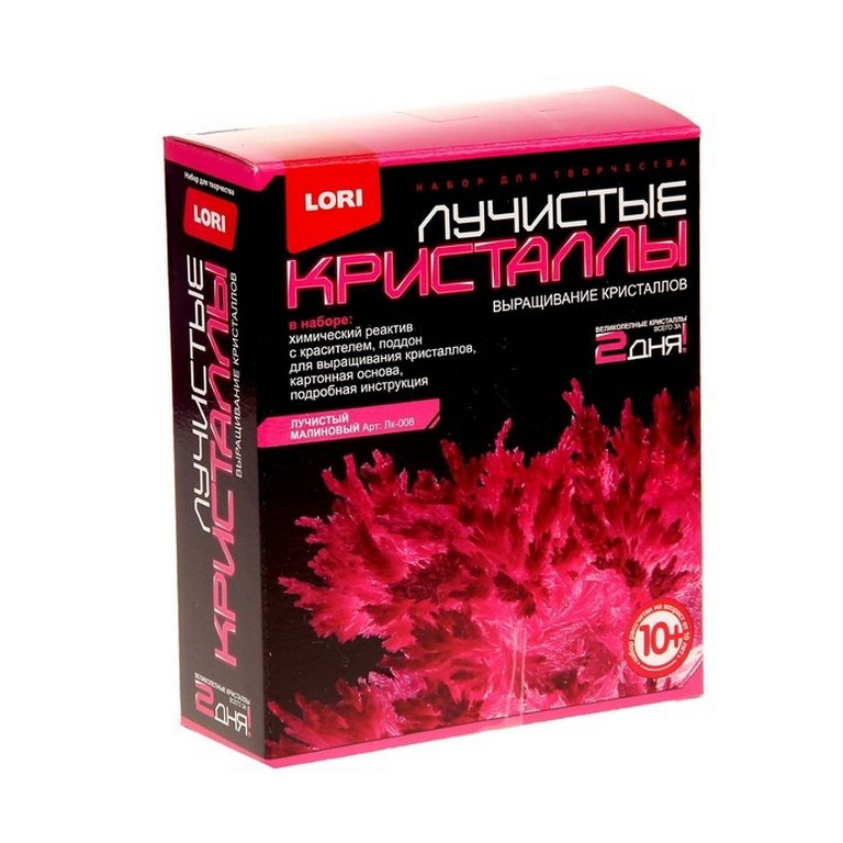 Игра научная 10+ Выращиваем кристаллы Малиновый Lori