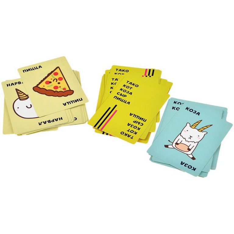 Игра настольная  .8+ с карточками "Тако, кот, коза, сыр, пицца" (2-8 игроков, 10 мин) Hobby World