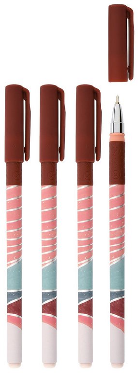 Ручка шариковая с рис. масляная LOREX "HILL SLIM SOFT GRIP " синяя (стерж140мм, линия0,5 мм)