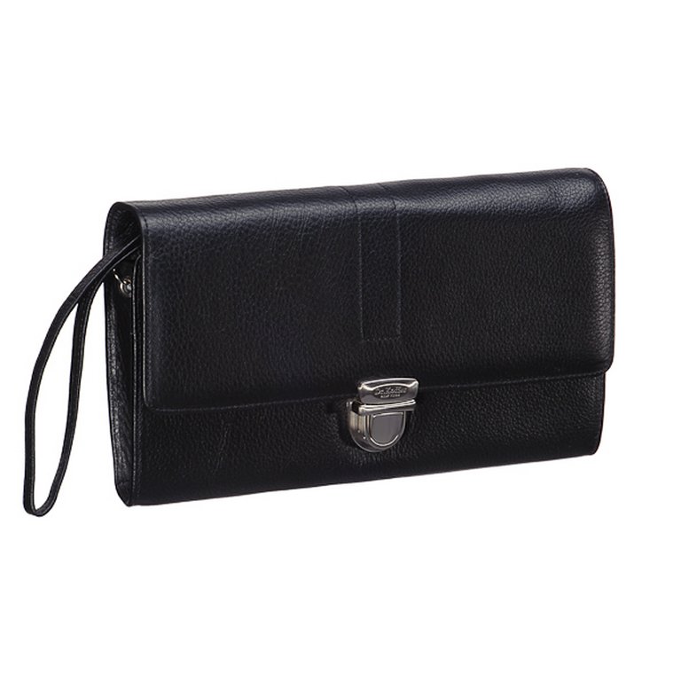 Сумка-органайзер Dr.Koffer 24x14x3см, нат. кожа, черная